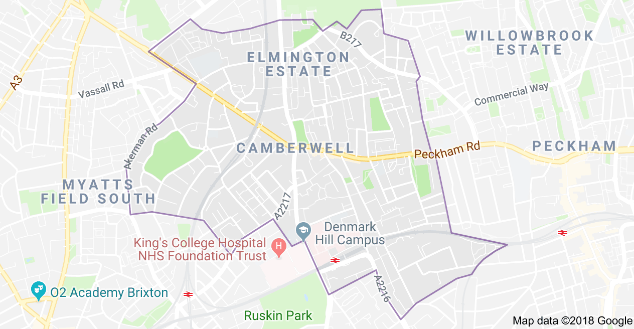 Camberwell London Map 